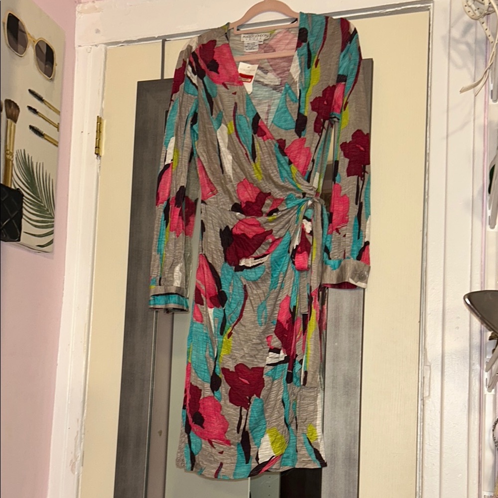 Floral Wrap Dress in Multicolor by Maggy London